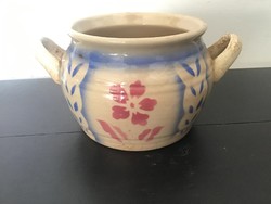 Antique granite ceramic container