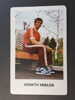 Kártyanaptár 1979 - Németh Miklós, Vegyél Részt, Edzett Ifjúságért feliratos retró, régi zsebnaptár
