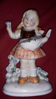 Antique German sitzendorf porcelain figure of a girl picking flowers 13 cm according to the pictures