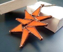 Orange handmade glass jewelry