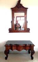 Neobarokk konzolasztal+ tükör.