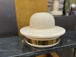 Aquincum white hat shaped hat holder with brass strap aquincum white hat shaped hat holder with brass st