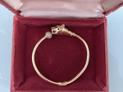 14K gold panther women's bracelet