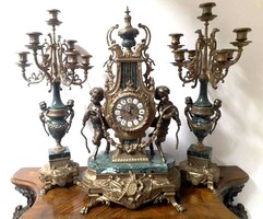Baroque style clock candle holder.