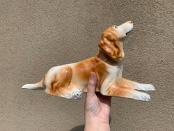 Nagyméretű GRÁNIT kerámia kutya, 35 x 17 cm. ír szetter