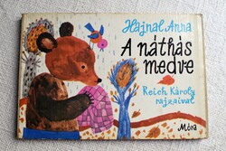 A náthás medve mesekönyv , leporelló , Hajnal Anna , Reich Károly rajzaival , Móra 1976