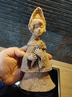22 cm terrakotta   kerámia  szobor  kislány