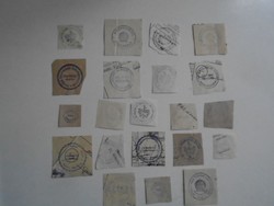 D202312  JÁSZLADÁNY  régi bélyegző-lenyomatok   - 21 db  kb 1900-1950's