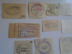 D202316 KABA   régi bélyegző-lenyomatok   - 21db  kb 1900-1950's
