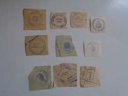 D202314 JÁSZTELEK  régi bélyegző-lenyomatok   - 10 db  kb 1900-1950's
