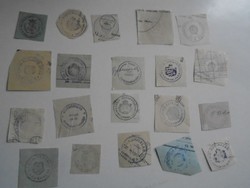 D202302 old stamp impressions from Kiskunhalas - 20 pcs approx. 1900-1950's