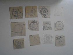 D202287 old stamp impressions asod - 12 pcs 1900-1950's