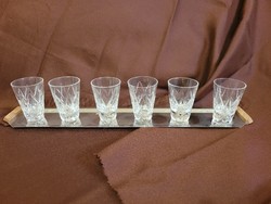 Brandy glass set + tray