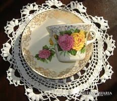 Antique English rose cup and saucer