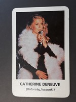 Card calendar 1981 - catherine deneuve, mokép, cinema operating company label retro, old pocket calendar