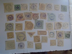 D202320  Mezőtúr  régi bélyegző-lenyomatok   - 37 db  kb 1900-1950's