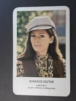Kártyanaptár 1978 - Szakács Eszter, Mokép, Moziüzemi Vállalat feliratos retró, régi zsebnaptár