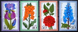 Bb524-7 / Germany - Berlin 1976 public welfare : garden flowers stamp series postal clear