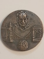 Nemzetközi Bálint Centenáriumi Kongresszus kétoldalas bronz emlékérem 1896 - 1996 Budapest
