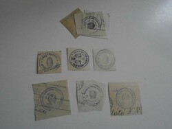 D202297  LAJOSMIZSE  régi bélyegző-lenyomatok   - 9 db  kb 1900-1950's