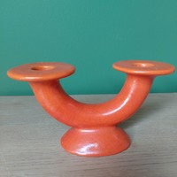 Extremely rare collector's Gorka geza Nógrádverőce ceramic art deco candle holder from the 1940s