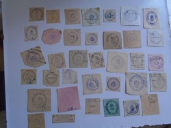 D202301 Kecskemét old stamp impressions - 37 pcs approx. 1900-1950's