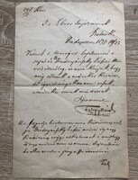 Original handwritten and signed letter of painter Károly Telepy to Lajos Deák-Ébner about László Mednyánszky