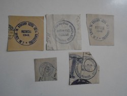 D202291 Dévaványa-Pusztaecseg old stamp impressions - 4 pcs approx. 1900-1950's