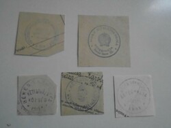 D202296  Kétegyháza régi bélyegző-lenyomatok   - 5 db  kb 1900-1950's