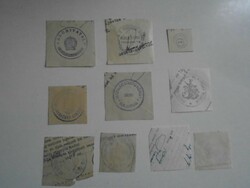D202310 JÁSZFELSŐSZENTGYÖRGY   régi bélyegző-lenyomatok   - 8 db  kb 1900-1950's