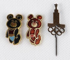 1Q200 Moscow Olympic badges 3 pieces
