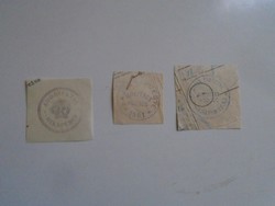 D202323 MIKEPÉRCS   régi bélyegző-lenyomatok   -3 db.   kb 1900-1950's
