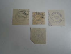 D202341  BÉLAPÁTFALVA,  Heves vm. régi bélyegző-lenyomatok  4 db.   kb 1900-1950's