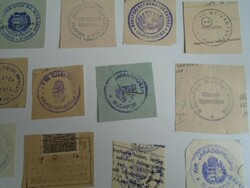 D202333   BUDAKESZI régi bélyegző-lenyomatok  14 db.   kb 1900-1950's