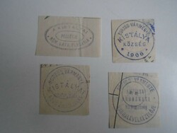D202353 small bowl old stamp impressions 4 pcs. About 1900-1950's