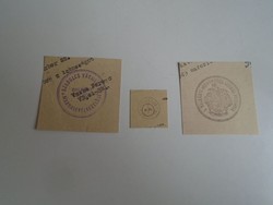 D202342  BALKÁNY, Szabolcs vm. régi bélyegző-lenyomatok  3 db.   kb 1900-1950's
