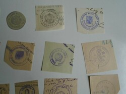 D202329  CSONGRÁD  régi bélyegző-lenyomatok 16 db.   kb 1900-1950's