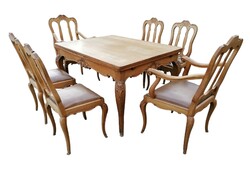 Antique neo-baroque dining room (table+6 chairs)