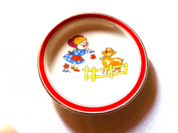 Zsolnay children's flat cookie plate with messages