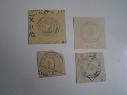 D202354 KÖLCSE  régi bélyegző-lenyomatok 3   db.   kb 1900-1950's