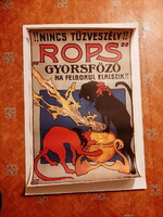 ROPS quick cooker, Faragó Géza reprint poster