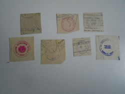 D202345 KECEL  régi bélyegző-lenyomatok  7 db.   kb 1900-1950's