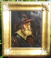 Male portrait painting by István Almady.