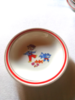 Zsolnay children's soup plate with messages
