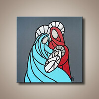 Edit voros: the holy family - modern icons series