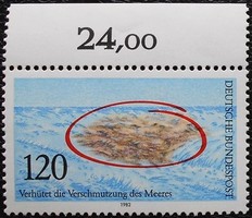 N1144sz / Germany 1982 sea pollution prevention stamp postal clean curved edge summary number