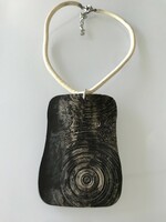Sabine Brand Horn Material Necklace with Large Pendant