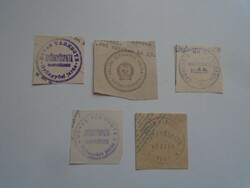 D202327 pearl spade old stamp impressions 5 pcs. About 1900-1950's