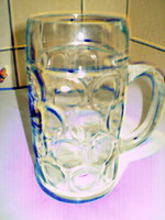 Straubing liter large heavy beer mug, traditional flawless.