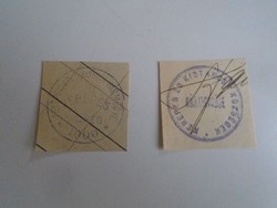 D202350 flapped old stamp impressions 2 pcs. About 1900-1950's